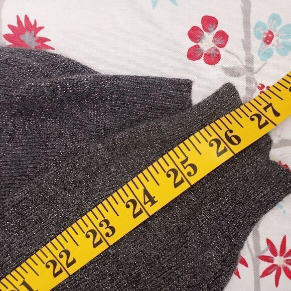 Relativity LGrayAngoraNylonRayon MetalicLngslvsKnitted CrewNeck Women's Sweater. - Picture 6 of 7